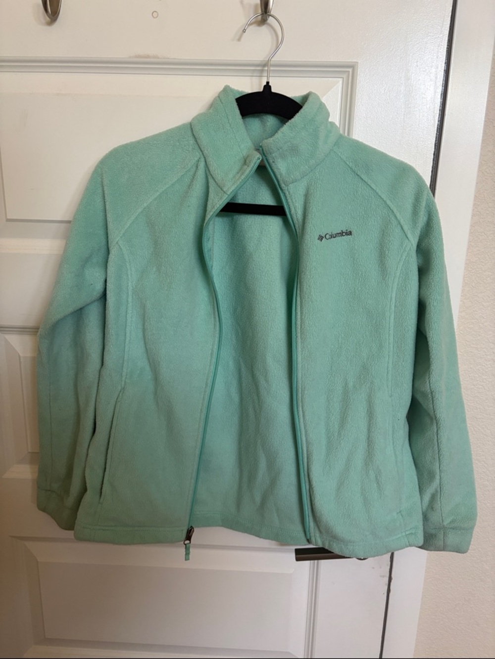 Columbia Kids Soft Mint Green Full-Zip Fleece Jacket